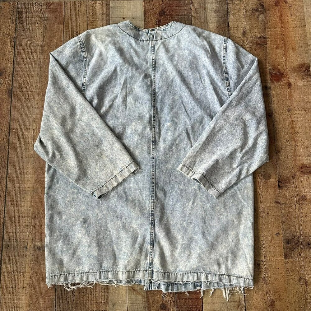 Vintage Denim Button Front Top With Playing Card Embroidery & Dice Button Detail - Picture 13 of 13